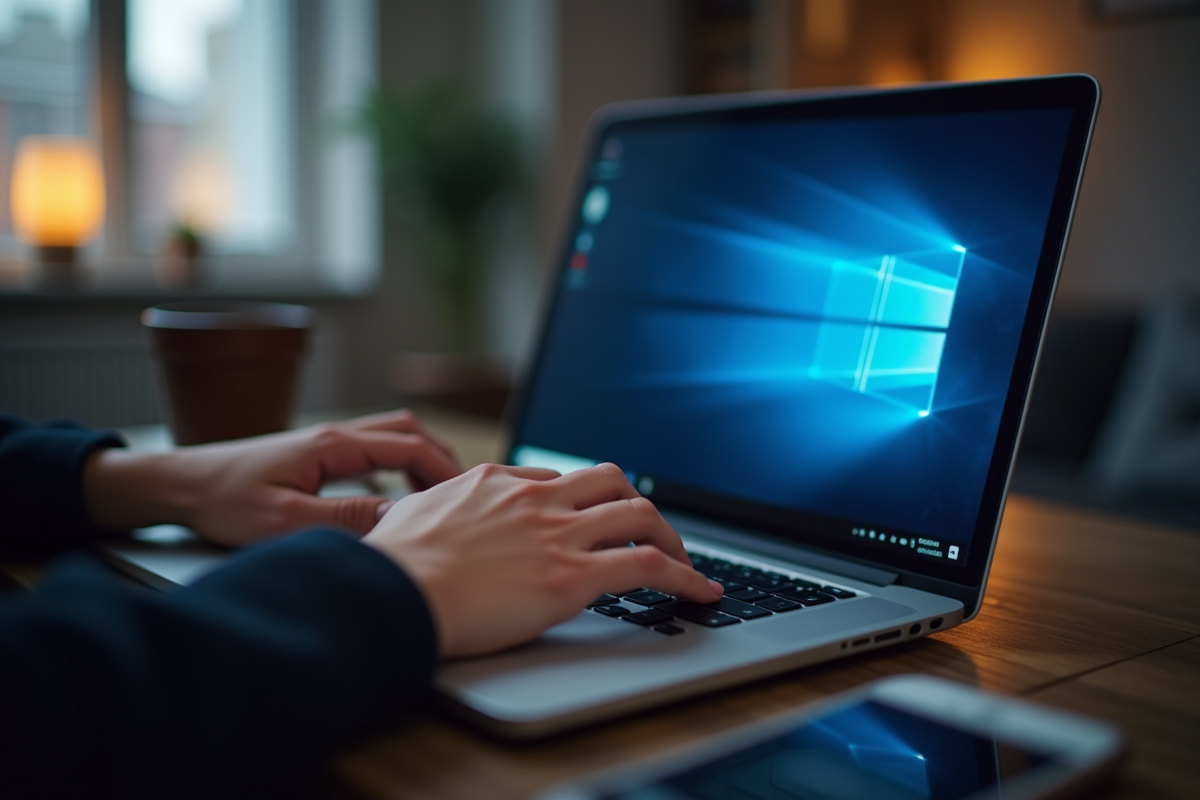 Mains tapant sur un clavier d